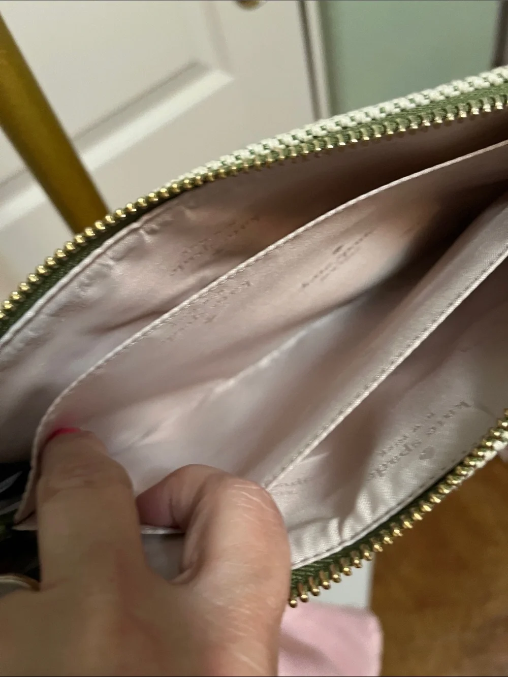 NEW kate spade Olive Green and Cream Leather Crossbody